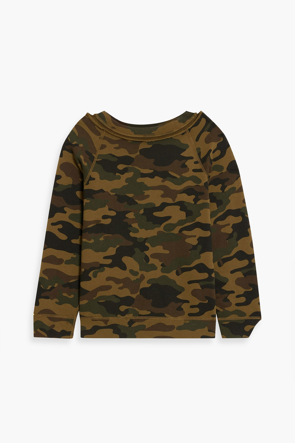 Nili Lotan Luka Camouflage French Cotton-terry Sweatshirt In Army Green