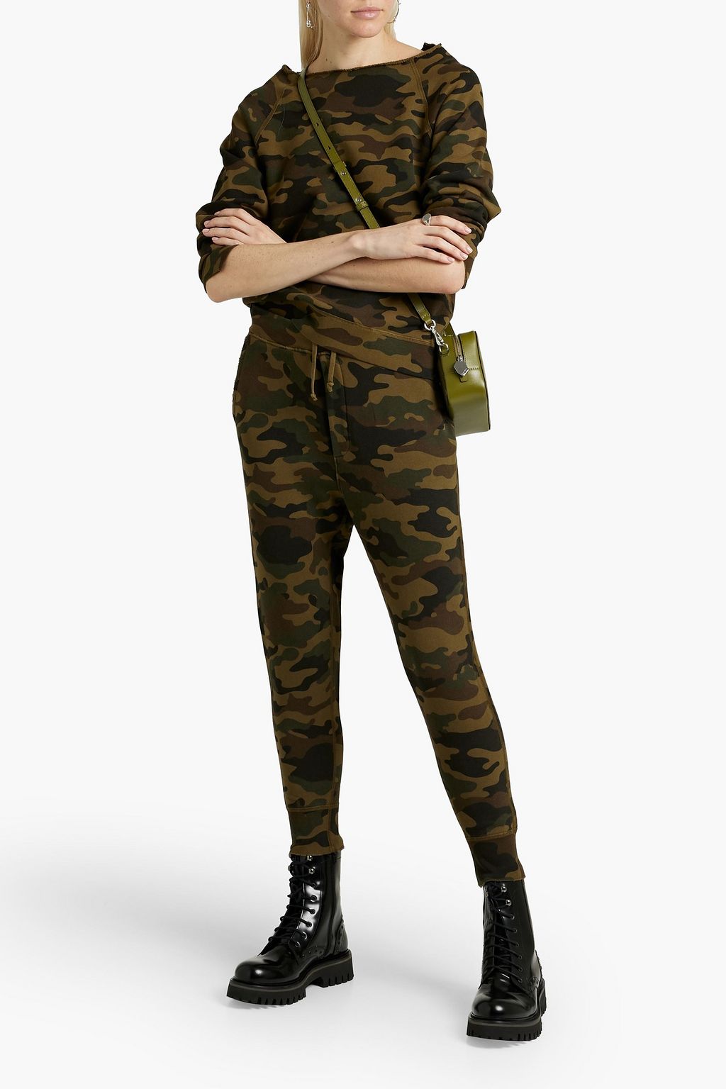 NILI LOTAN Luka camouflage French cotton-terry sweatshirt