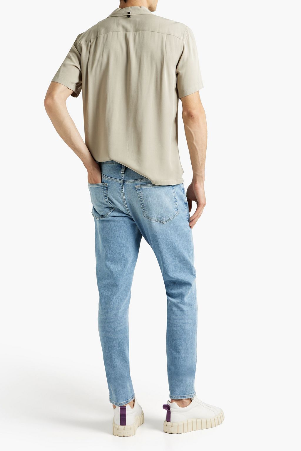 FRAME L'Homme skinny-fit faded denim jeans
