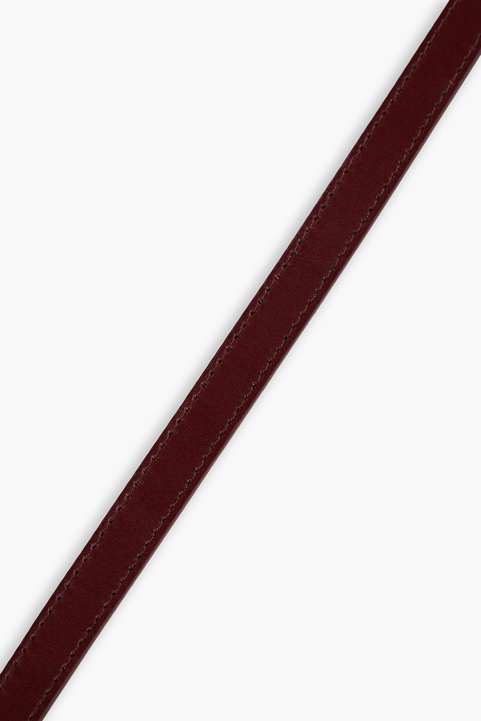 Victoria Beckham Chain-trimmed Leather Belt In Merlot