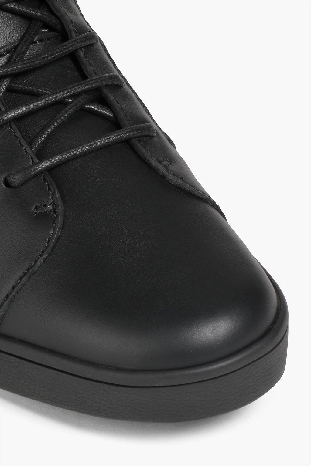 GIUSEPPE ZANOTTI Brek 지퍼 디테일 가죽 스니커즈
