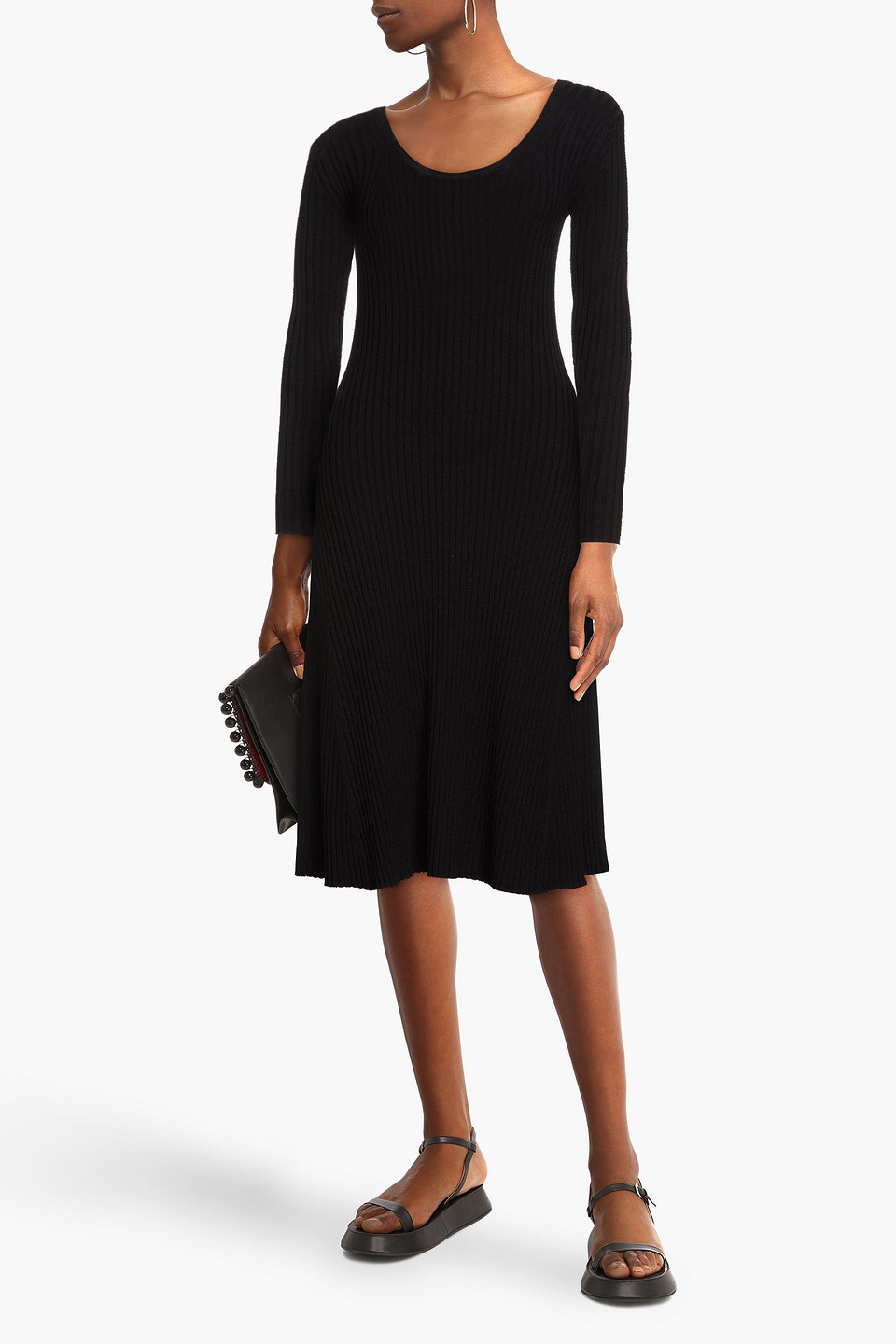Samsoe & Samsoe Hazel Tie-back Ribbed-knit Midi Dress