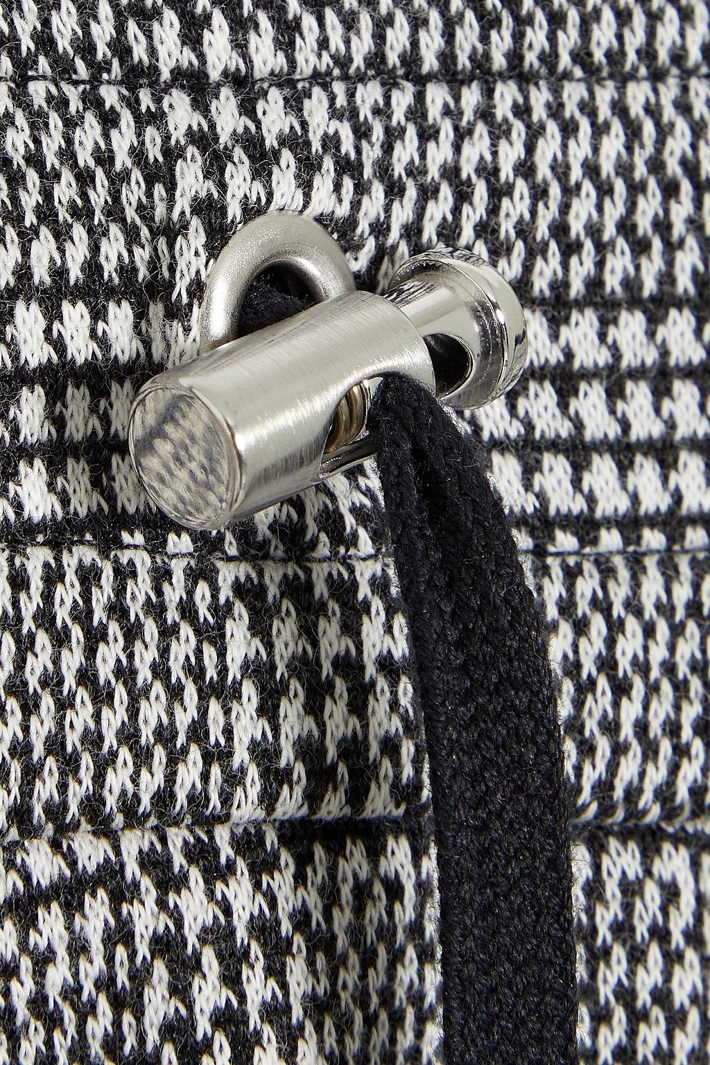 BALMAIN Houndstooth knitted drawstring pants