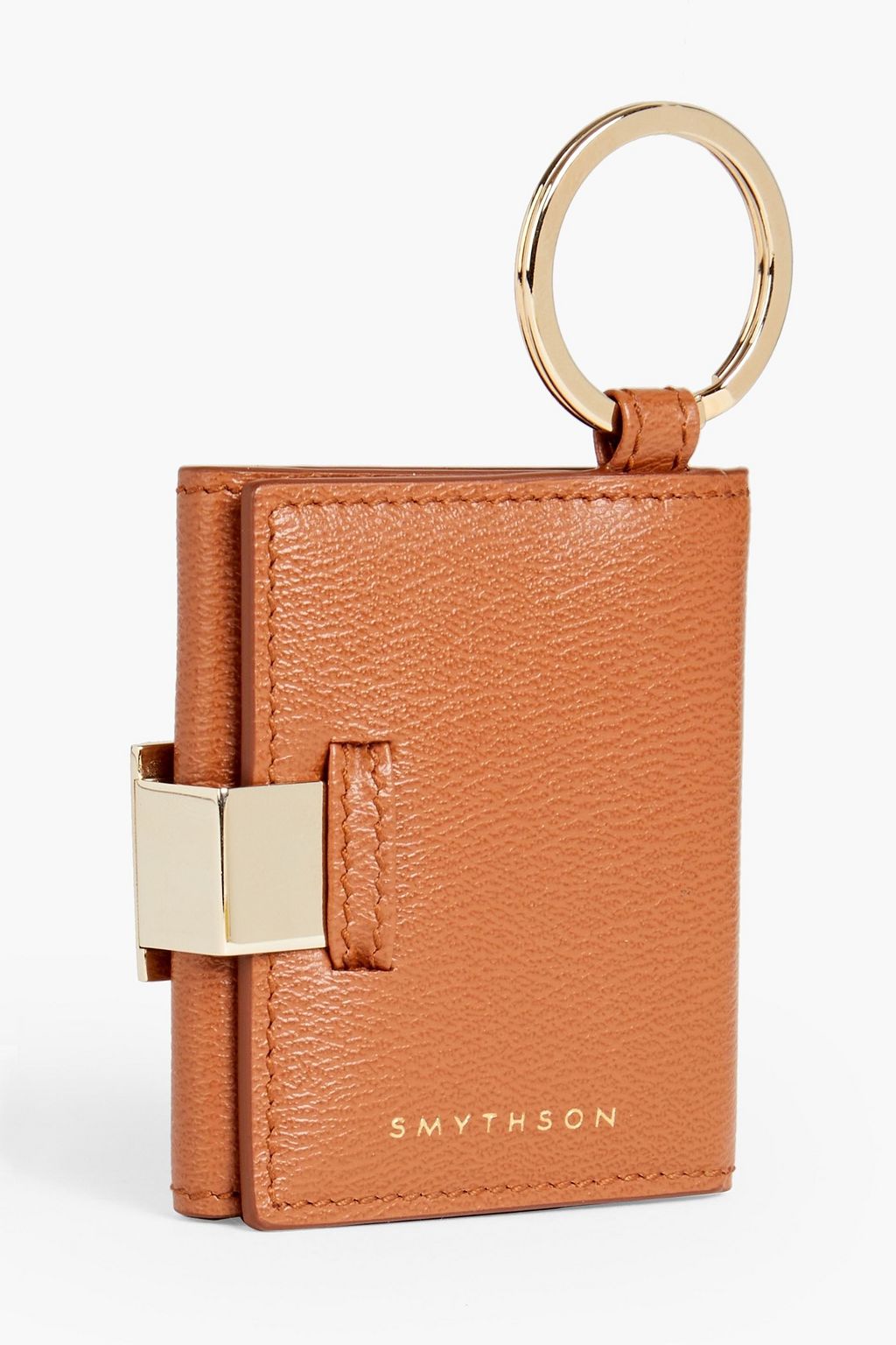 SMYTHSON Grosvenor textured-leather keychain