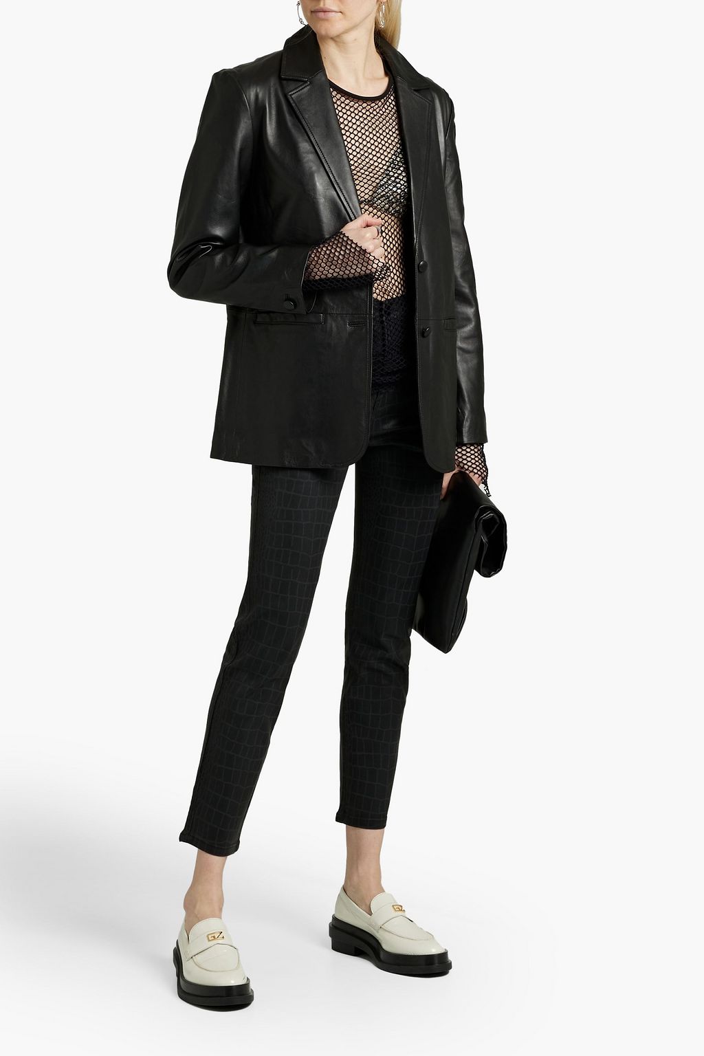 FRAME Le Sylvie hoch sitzende Cropped Skinny Jeans mit Print