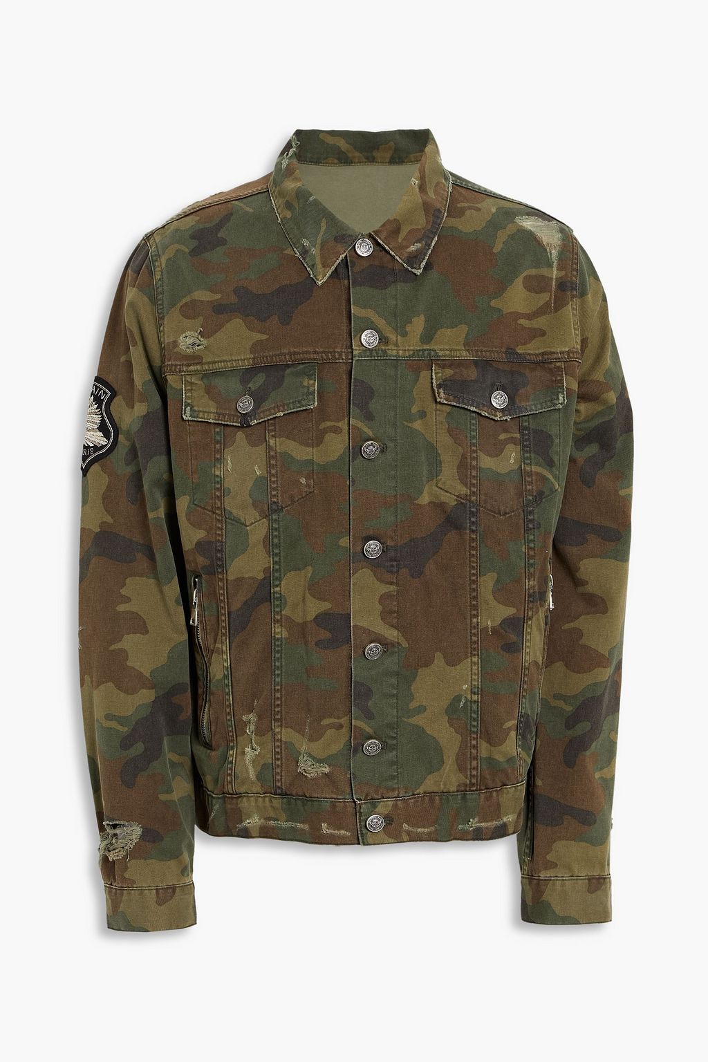 Balmain - Logo-Print Cotton Overshirt - Brown Balmain