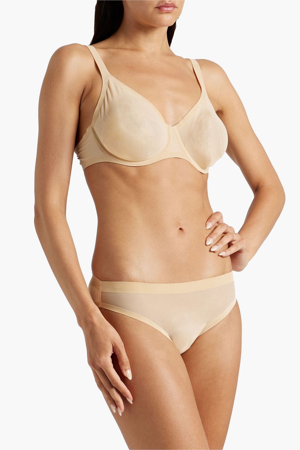 WOLFORD Stretch-tulle low-rise briefs