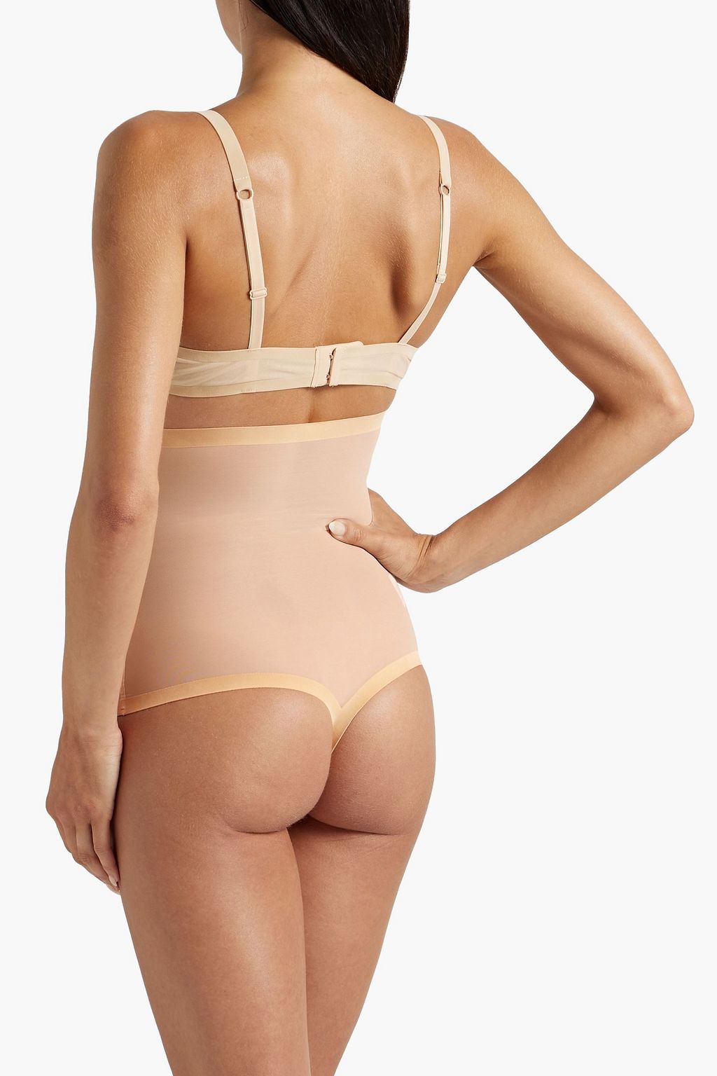 WOLFORD Stretch-tulle high-rise thong