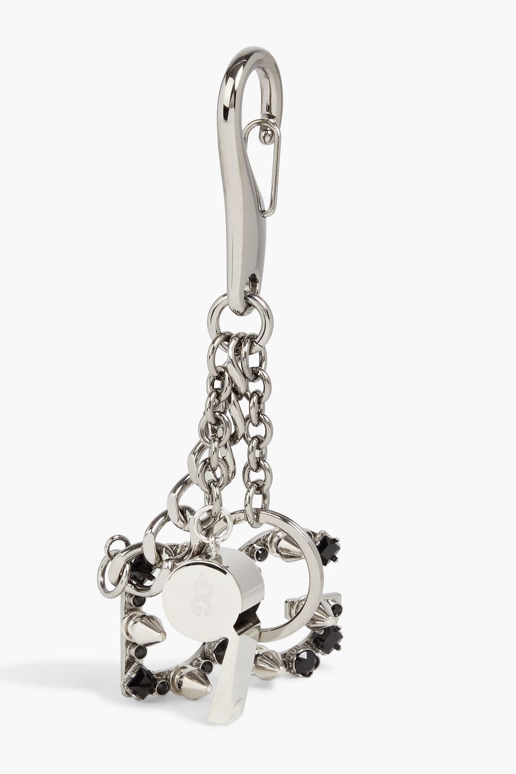 DOLCE & GABBANA Silver-tone crystal keychain