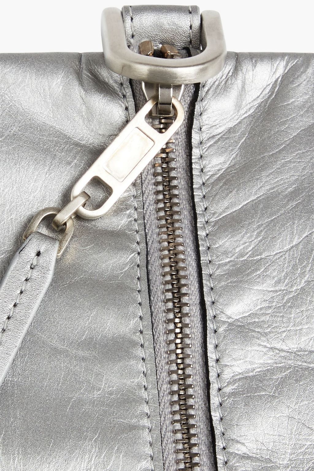 RICK OWENS Metallic leather pouch