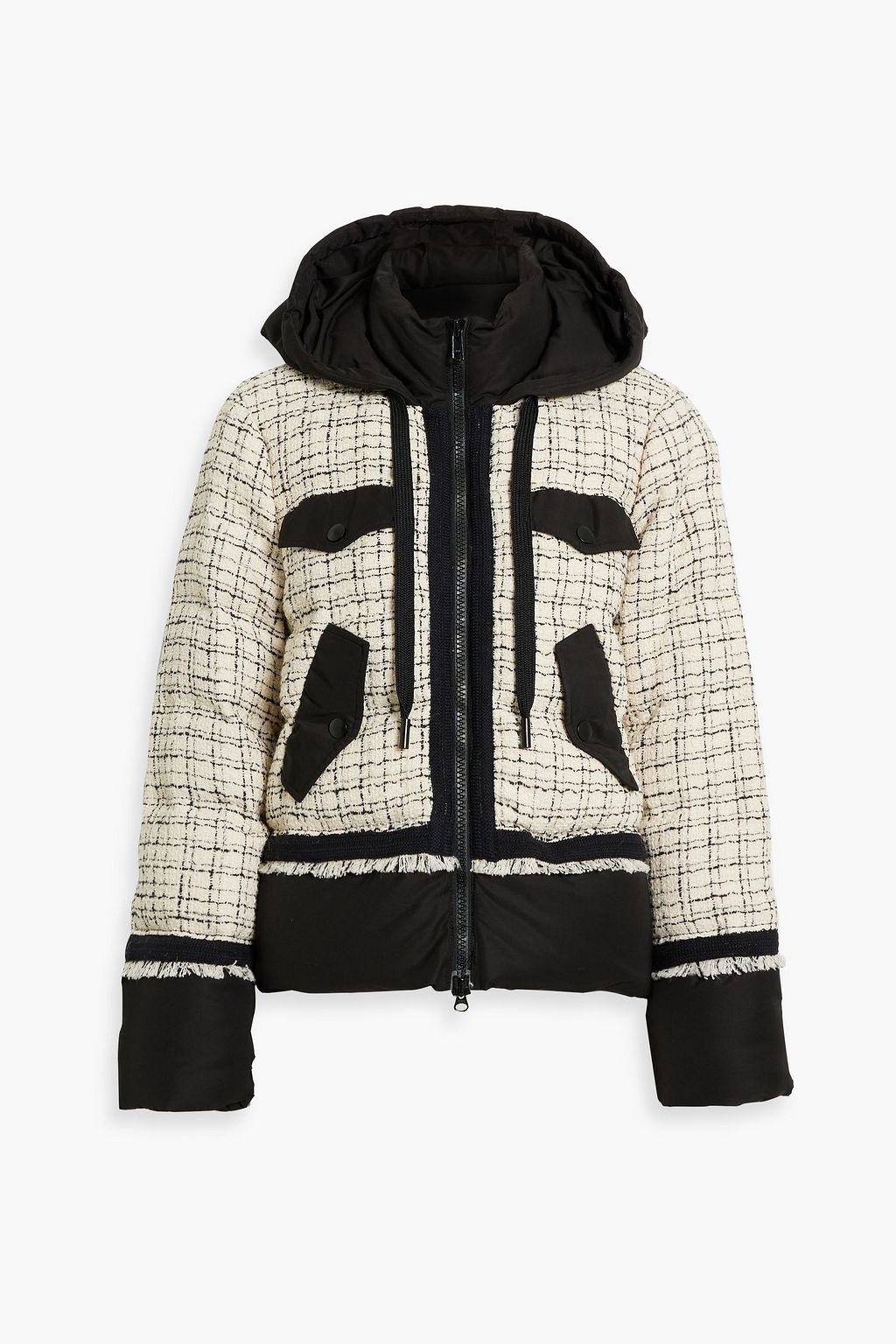 【ルカリ】 Hooded Tweed Shell Down Jacket herlipto ジャケット