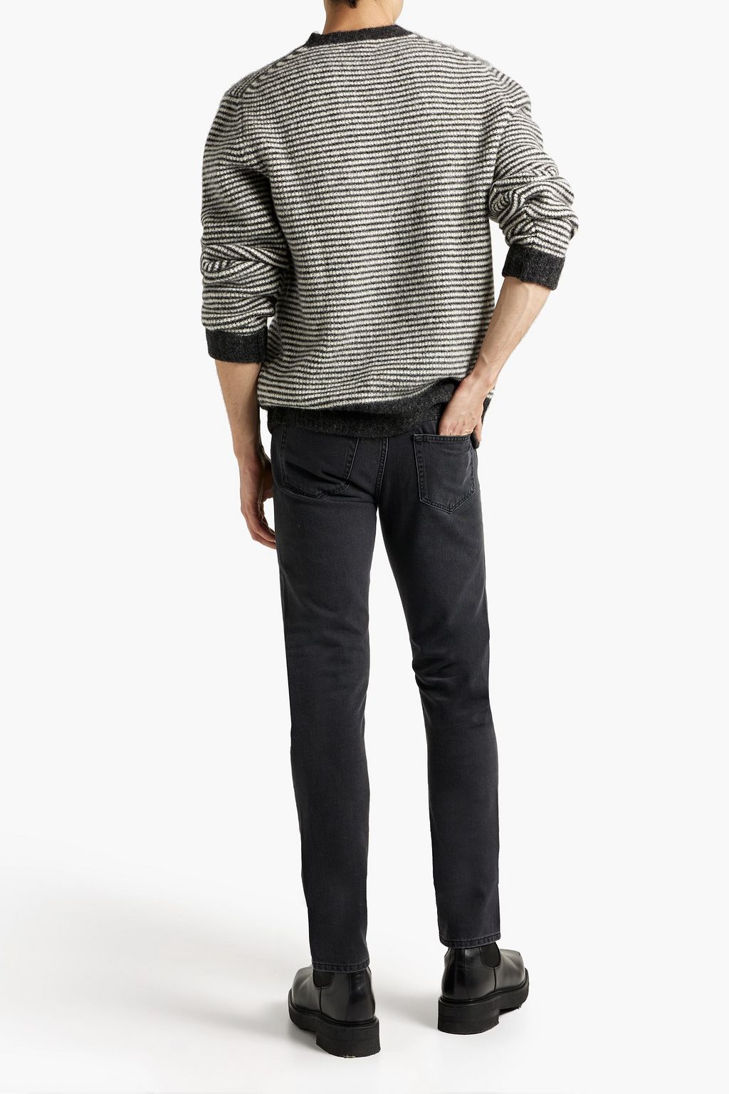 OFFICINE GÉNÉRALE Fred brushed striped knitted sweater