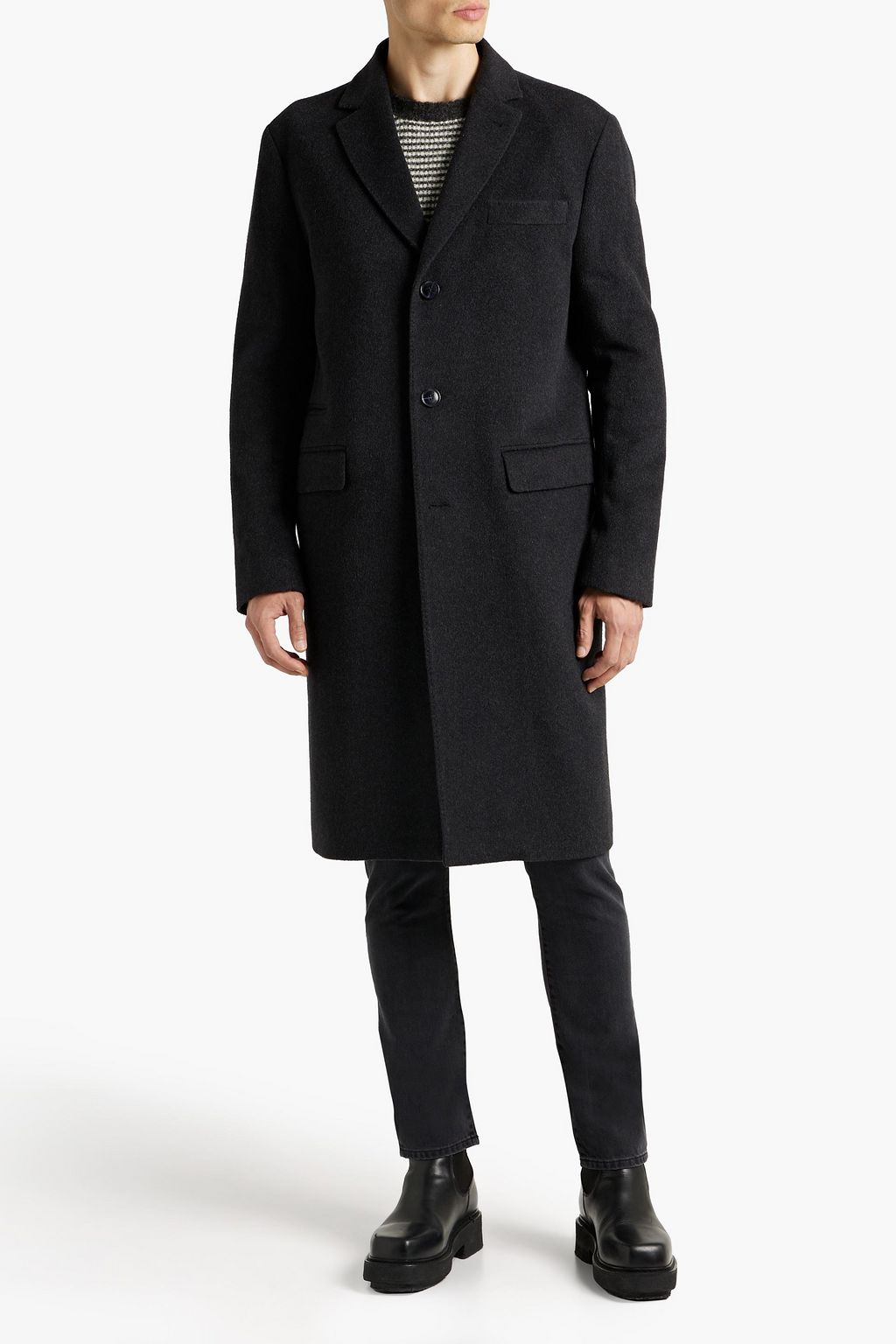 OFFICINE GÉNÉRALE Alfie wool-blend felt coat