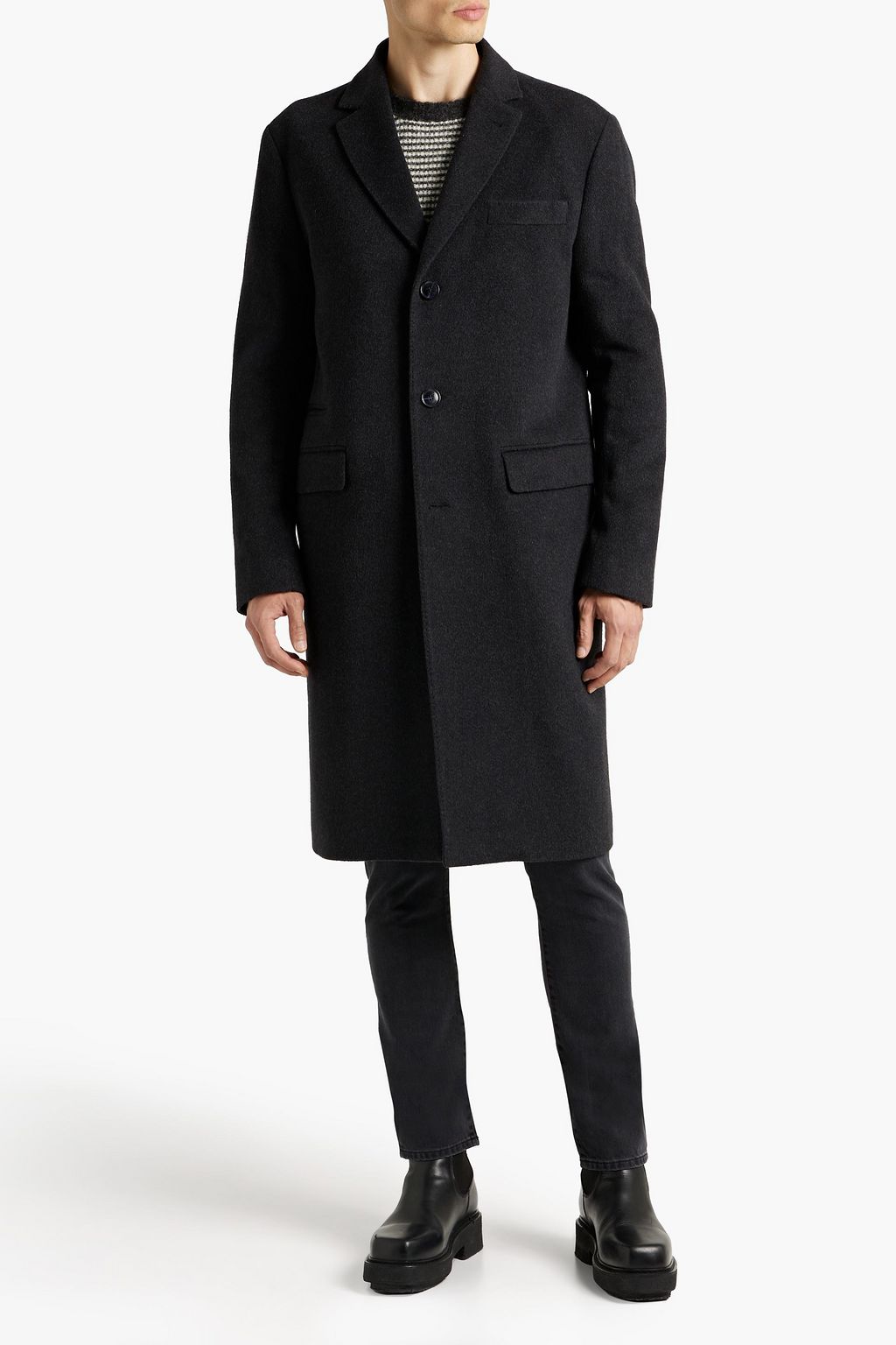 OFFICINE GÉNÉRALE Alfie wool-blend felt coat | THE OUTNET