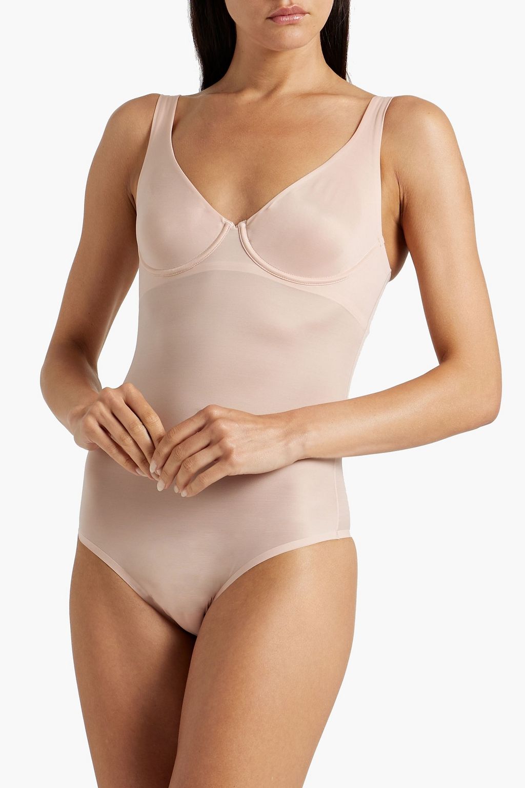 WOLFORD Sheer Touch stretch-jersey underwired bodysuit