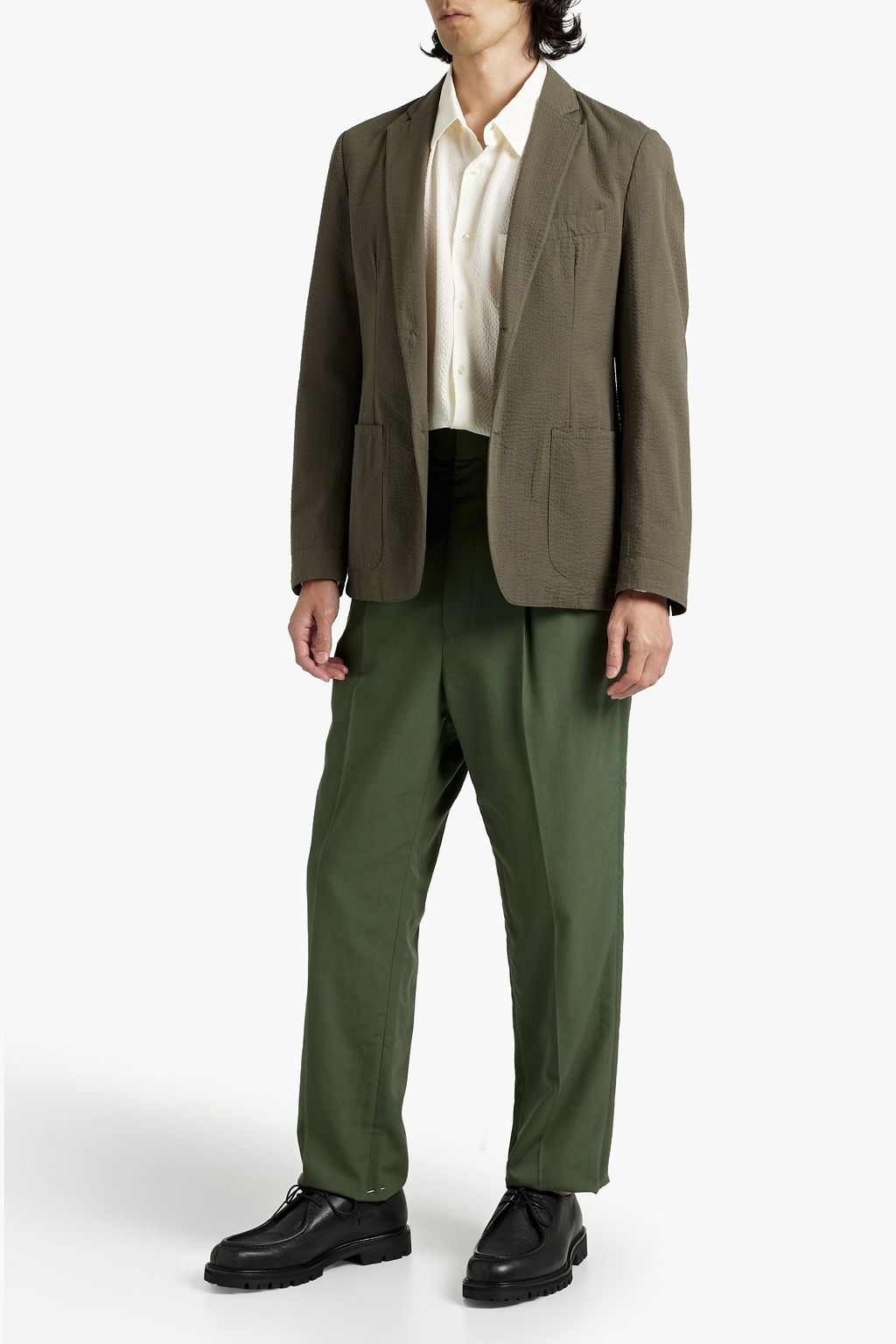 OFFICINE GÉNÉRALE Cotton-seersucker blazer