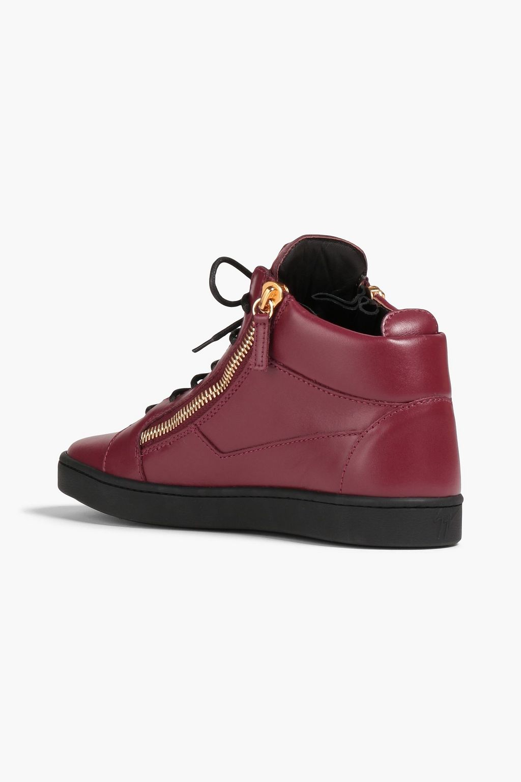 GIUSEPPE ZANOTTI حذاء سنيكرز ’بريك’ من الجلد مزيّن بسحّاب