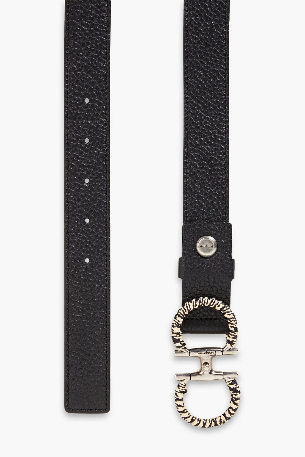FERRAGAMO Textured-leather belt