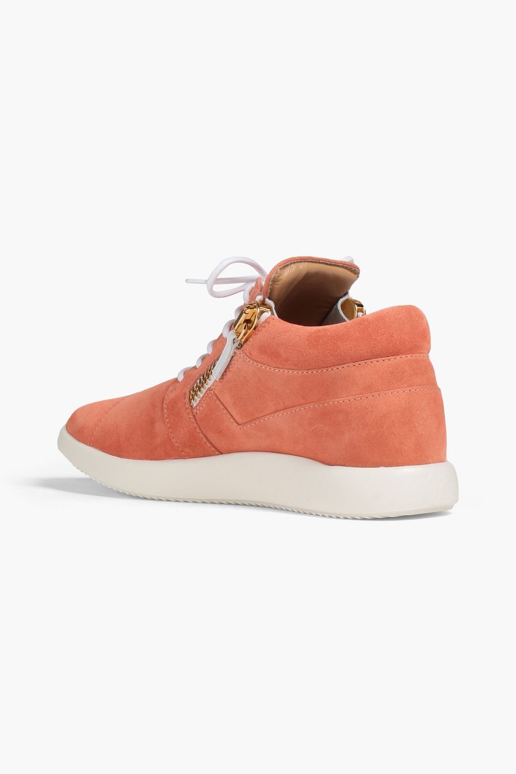 GIUSEPPE ZANOTTI 지퍼 디테일 가죽 스니커즈