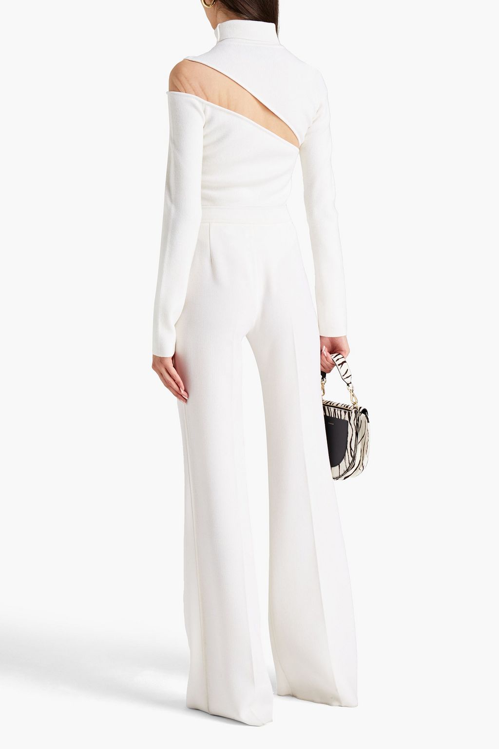 GAUGE81 Cutout ribbed merino wool-blend turtleneck bodysuit