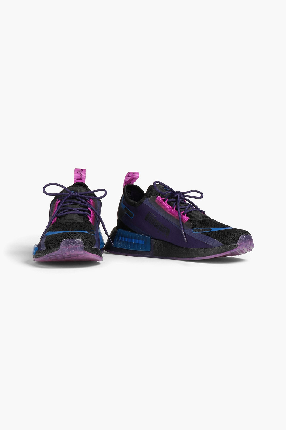 Adidas Originals Logo-appliqud Mesh And Neoprene Sneakers In Black |  ModeSens