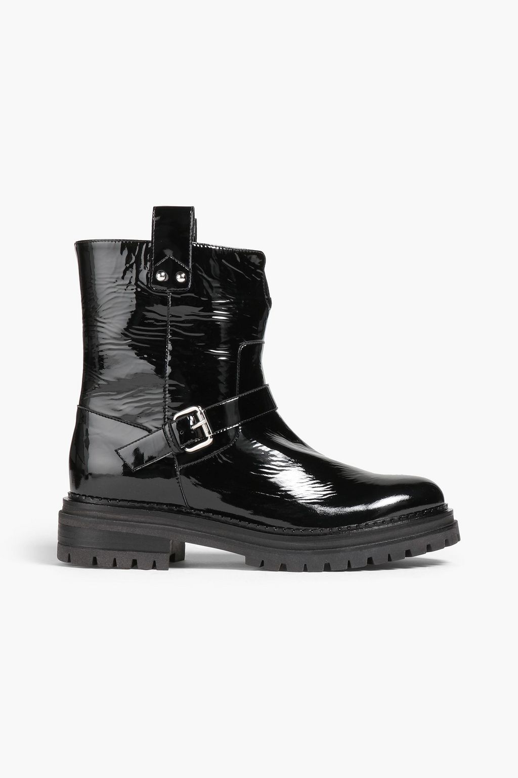 SERGIO ROSSI Patent leather ankle boots THE OUTNET