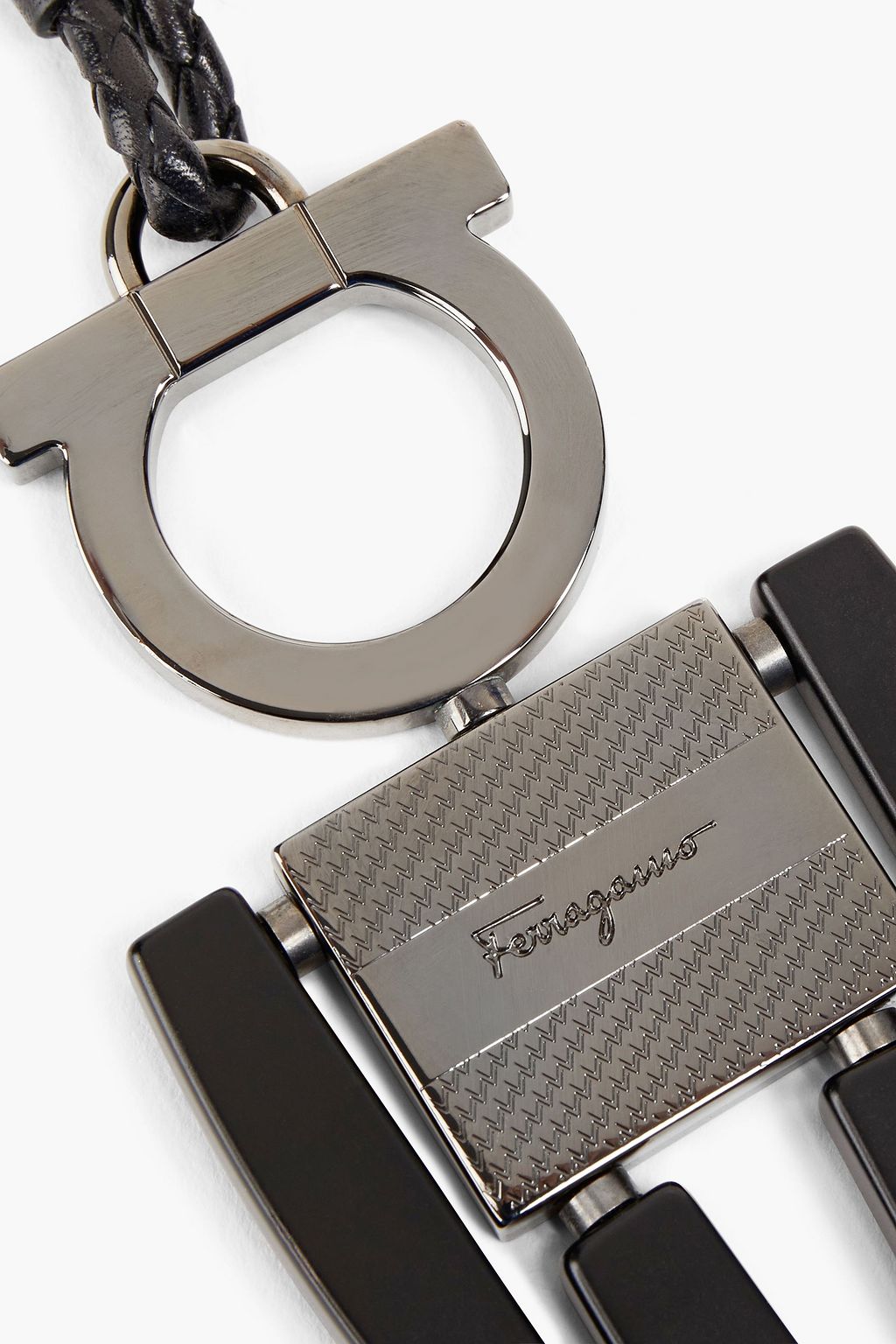 FERRAGAMO Silver-tone keychain