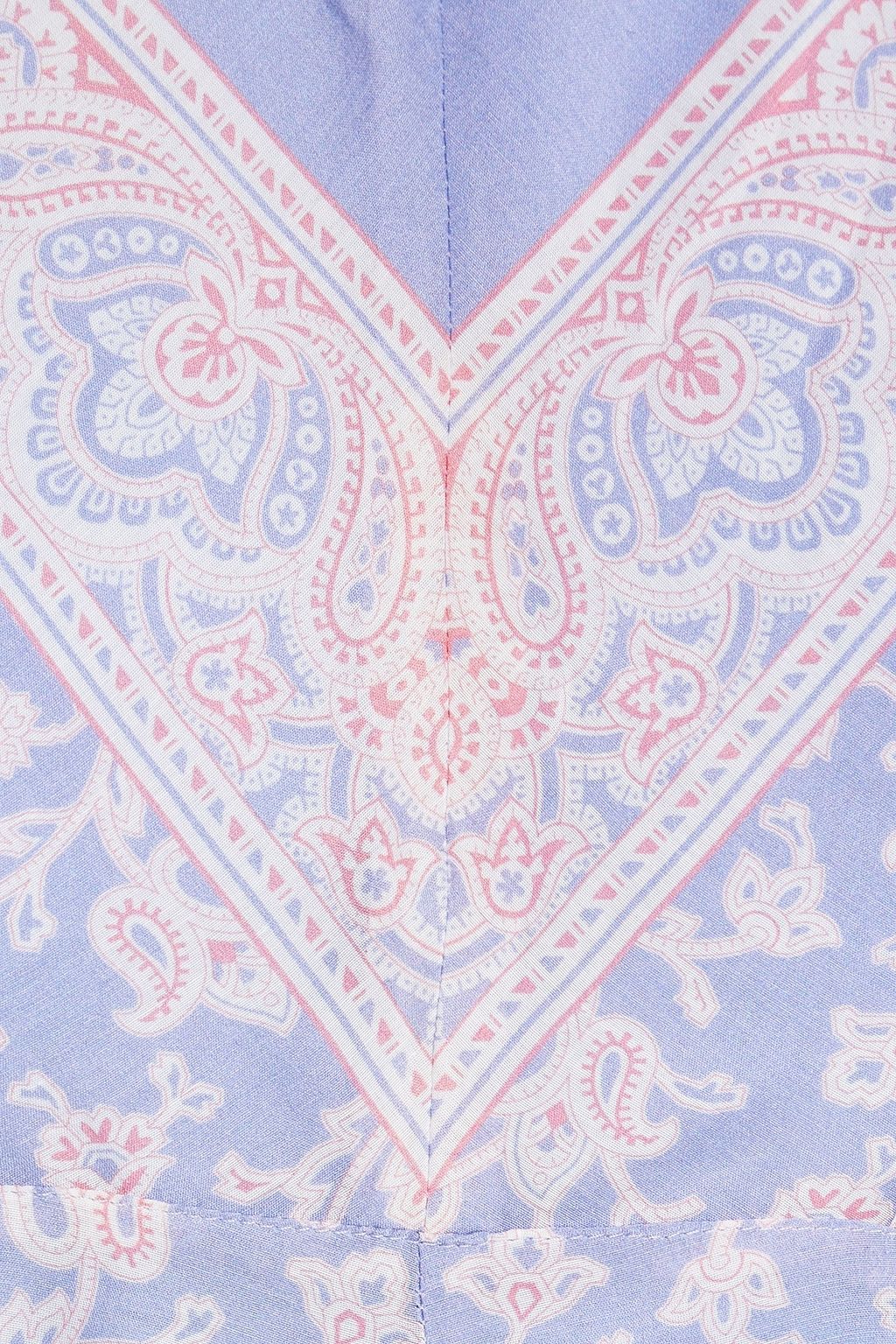 ANTIK BATIK Paisley-print cotton and silk-blend voile halterneck playsuit