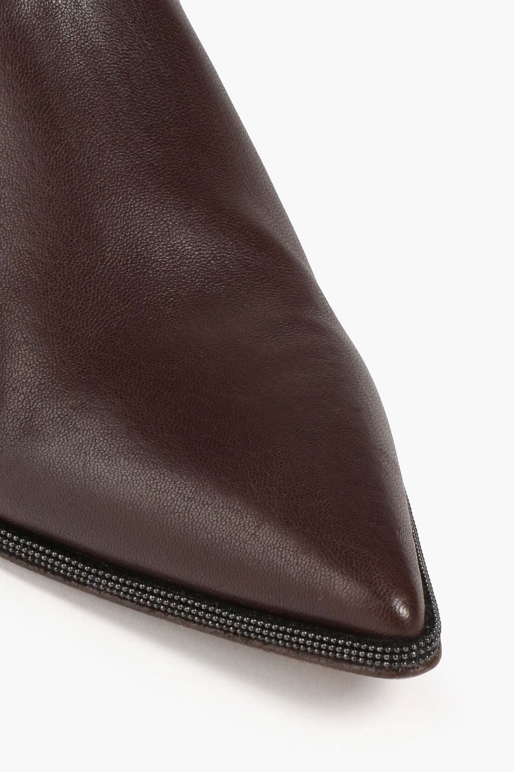 BRUNELLO CUCINELLI 비즈 장식 가죽 니하이 부츠
