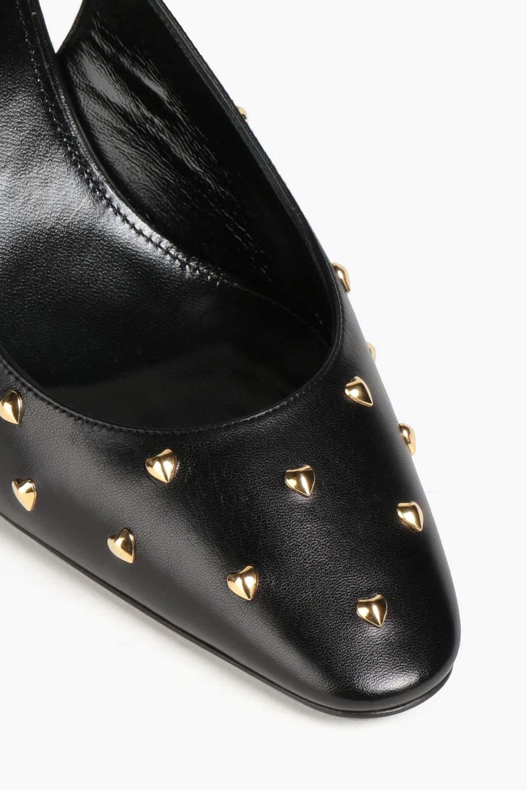 SAINT LAURENT حذاء بمب من الجلد المزخرف بإبزيم