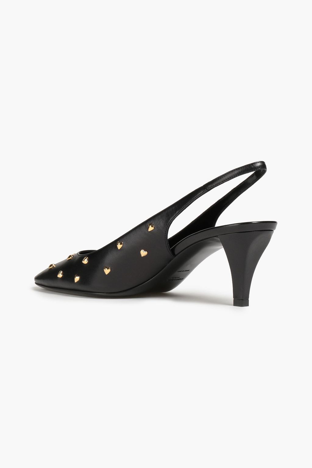 SAINT LAURENT حذاء بمب من الجلد المزخرف بإبزيم