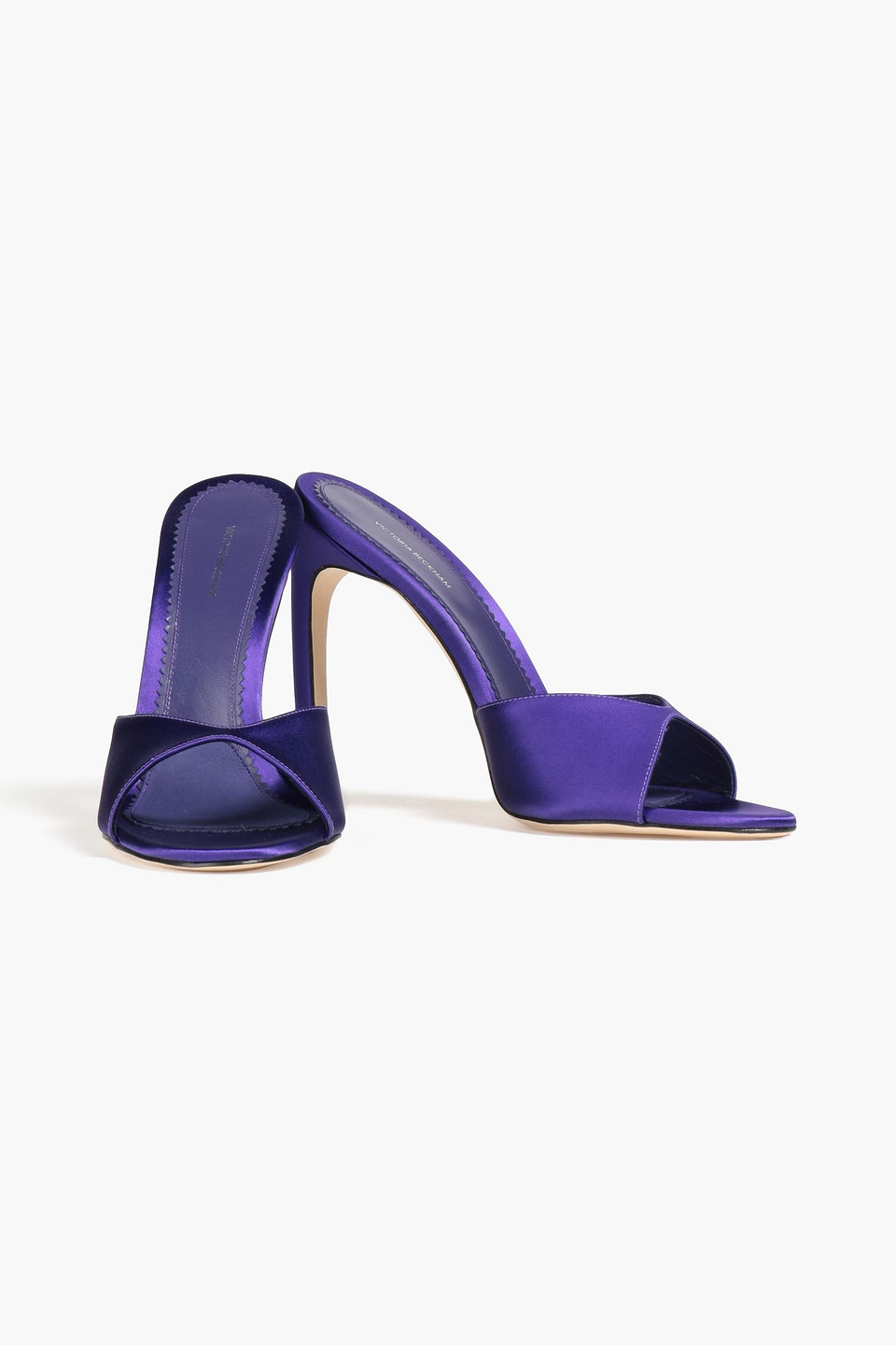 Victoria Beckham Satin Sandals In Purple