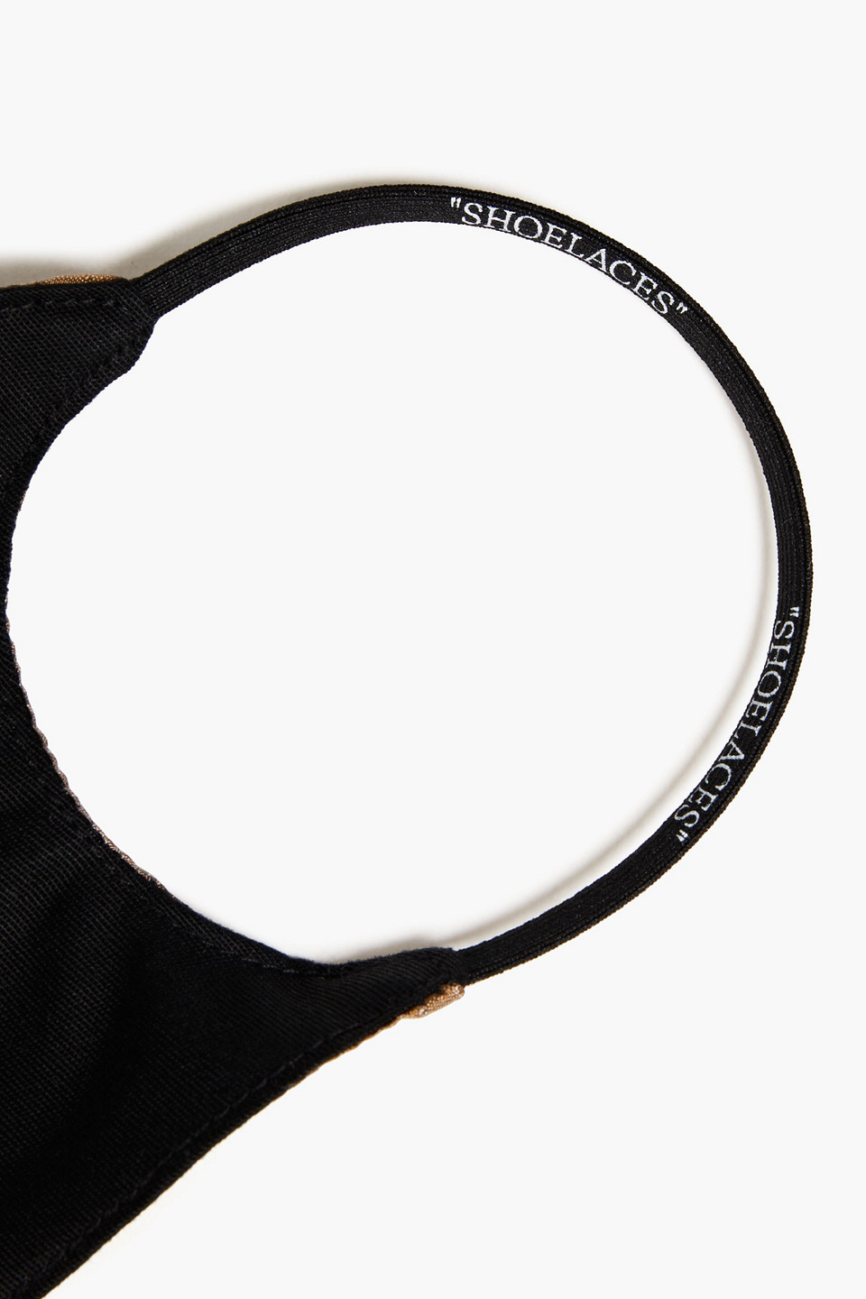  Off-white - Mundschutzmaske Aus Glänzendem Twill Mit Logoprint - Schwarz - S/m 