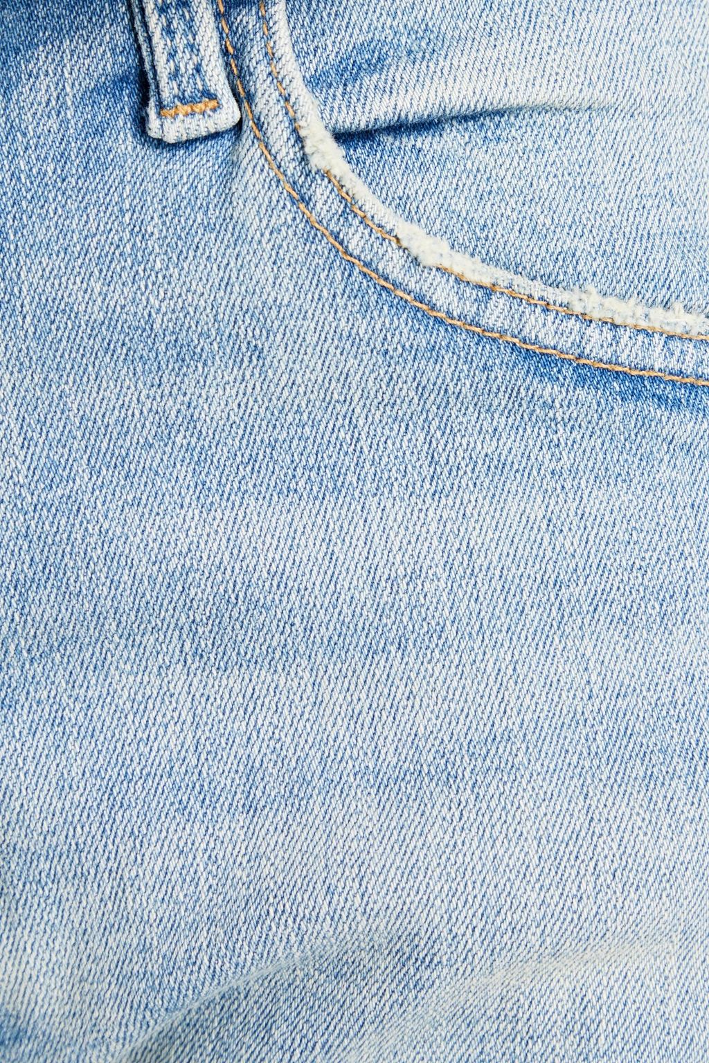 MOTHER Hiker Hover distressed high-rise straight-leg jeans