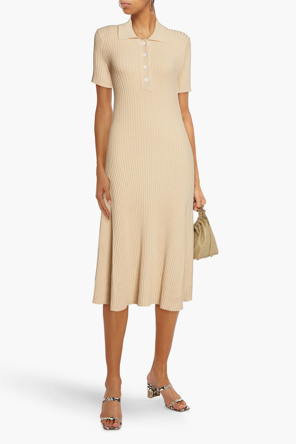 ted baker pink knitted dress Suzi Mini Dress in Pink Blue Crochet Wavy Stripe L main image 0