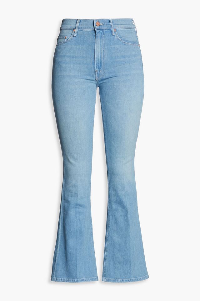 The Weekender faded high-rise flared jeans