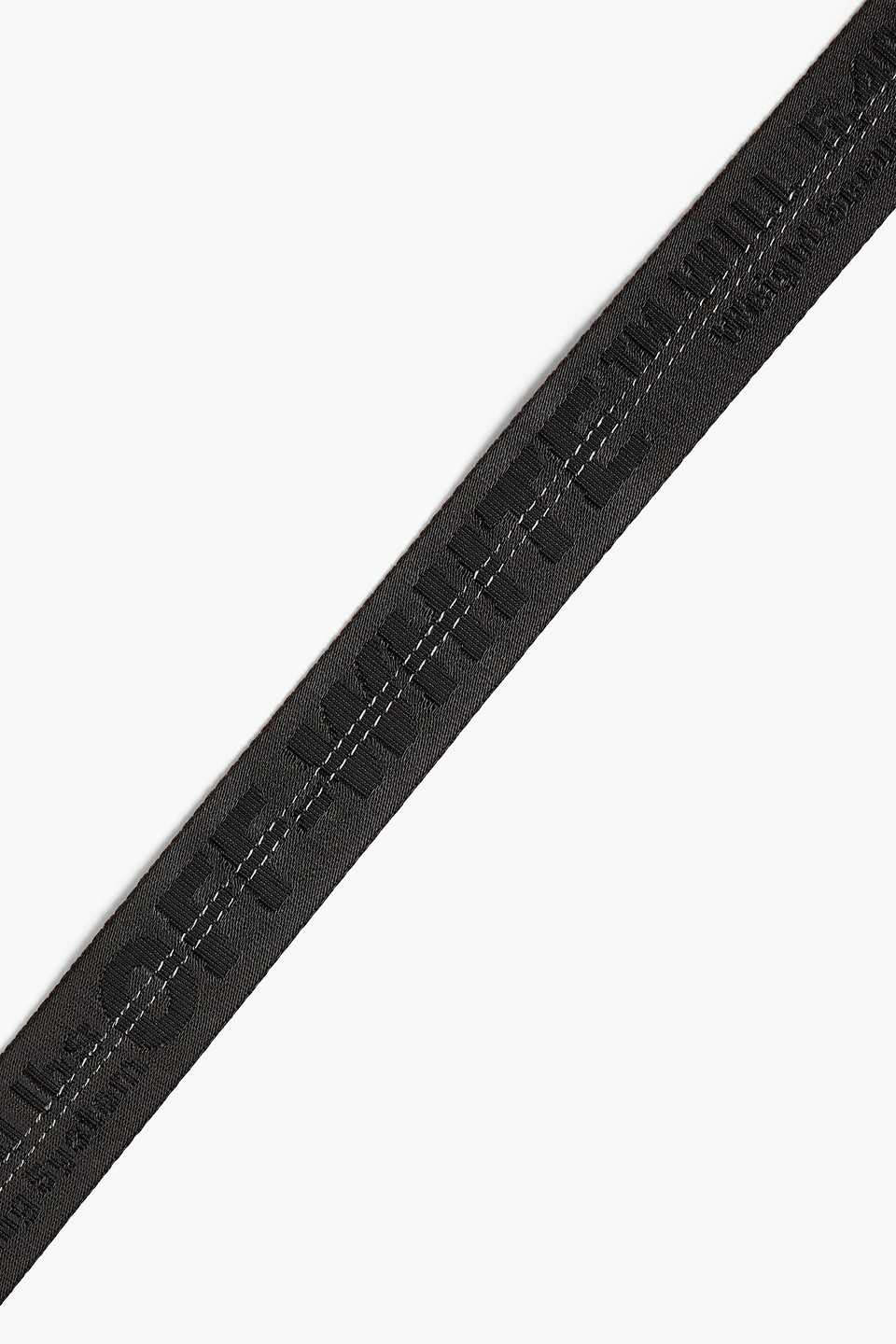 Off-white Logo-jacquard Belt In Black