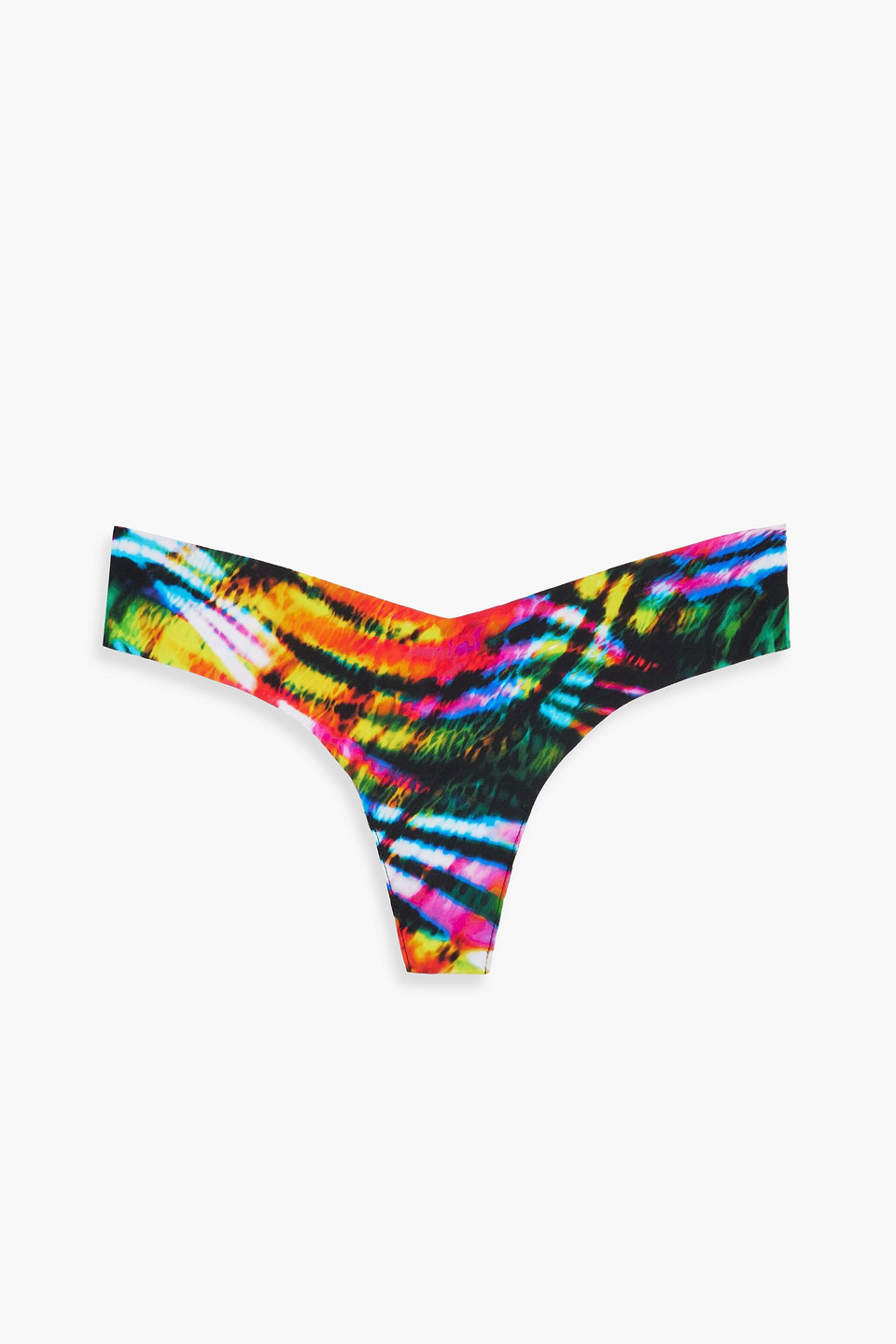 Commando Printed stretch-jersey low-rise thong