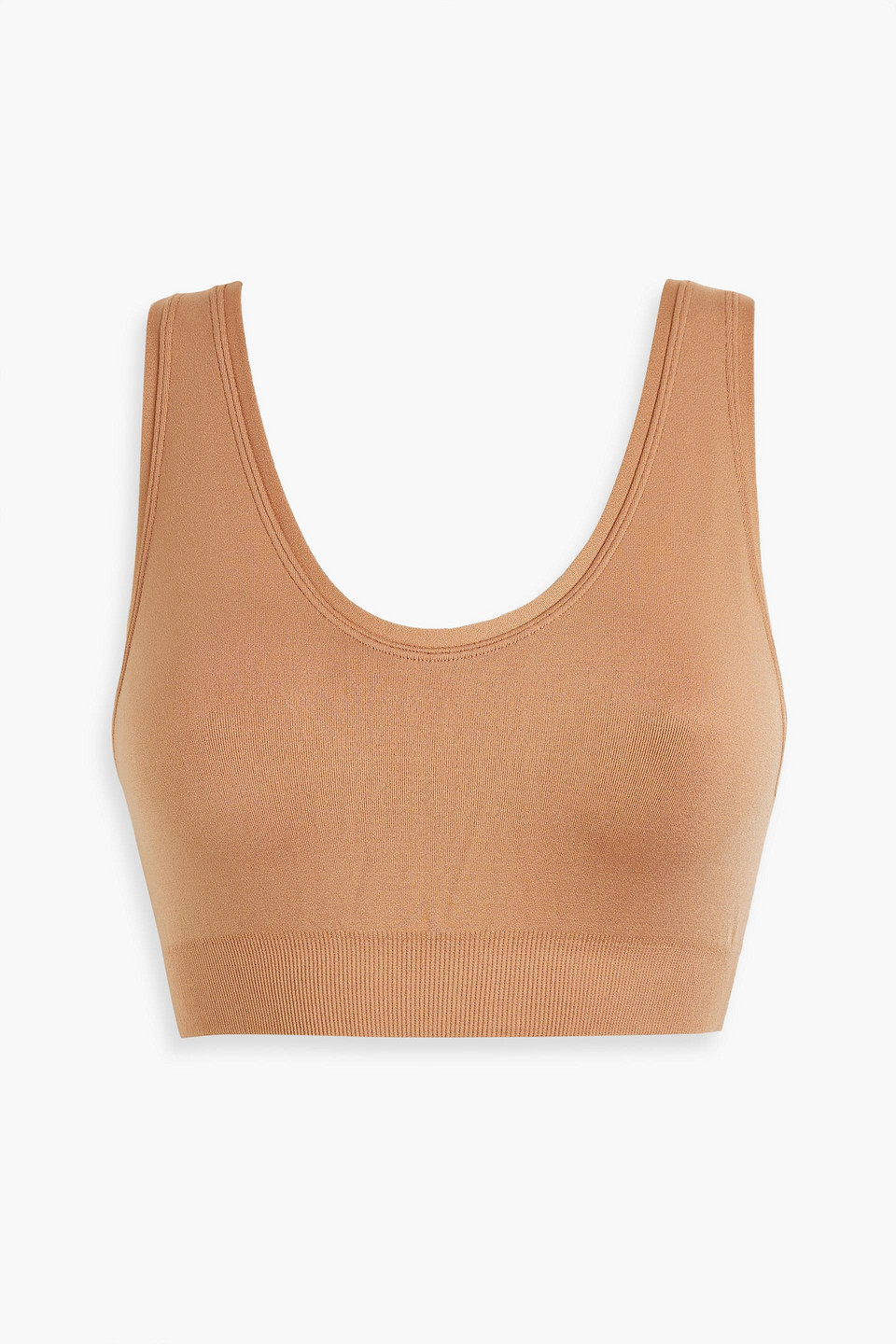 Commando Stretch-jersey Sports Bra In Sand