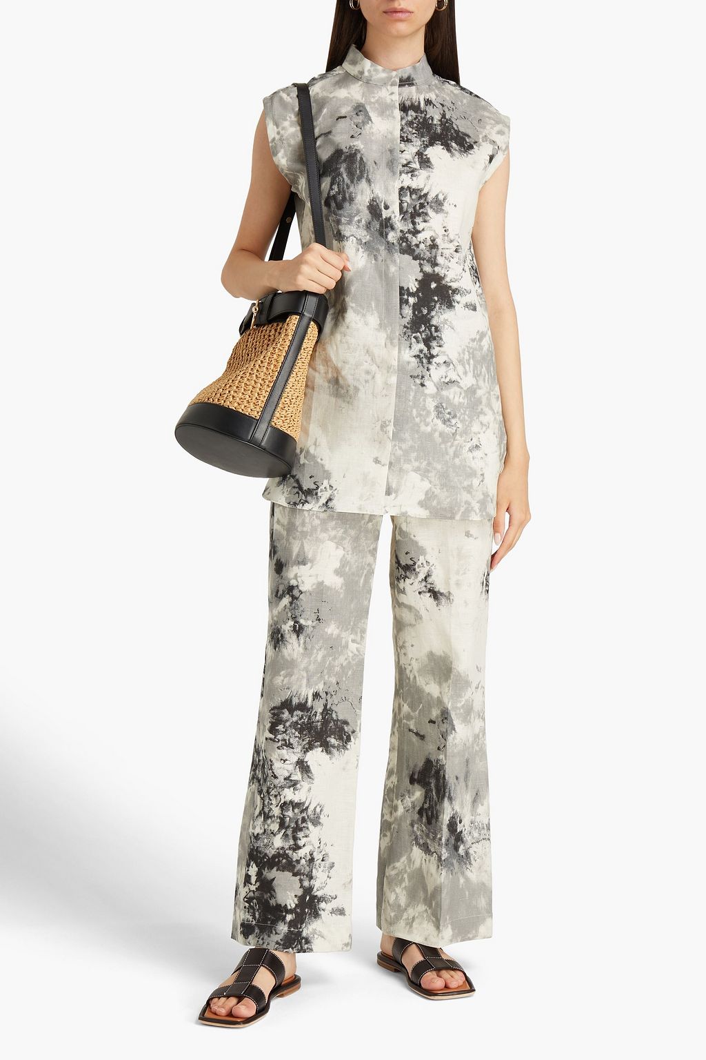 BAMBAH Tie-dyed linen top