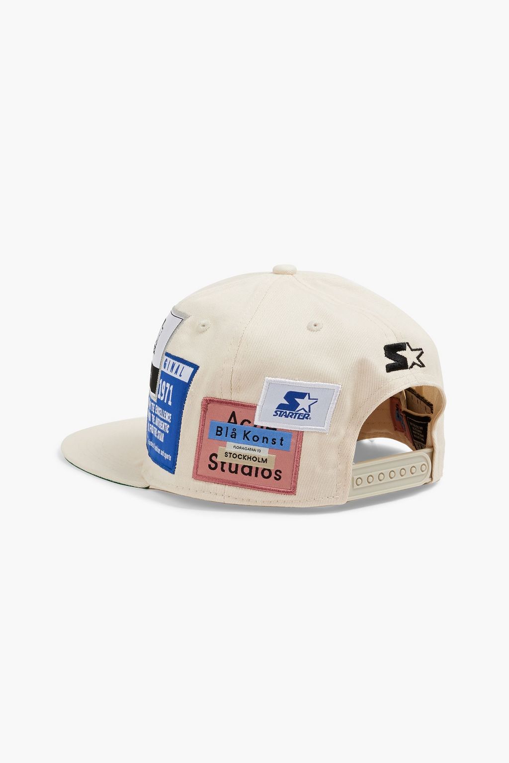 ACNE STUDIOS Appliquéd cottontwill baseball cap THE