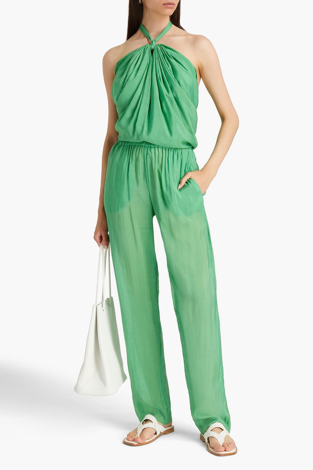 BAMBAH Petra slub woven straight-leg pants