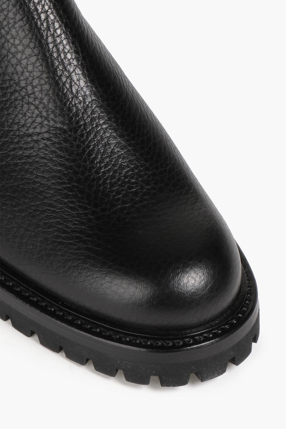 Common Projects Pebbled-leather Chelsea Boots In Black