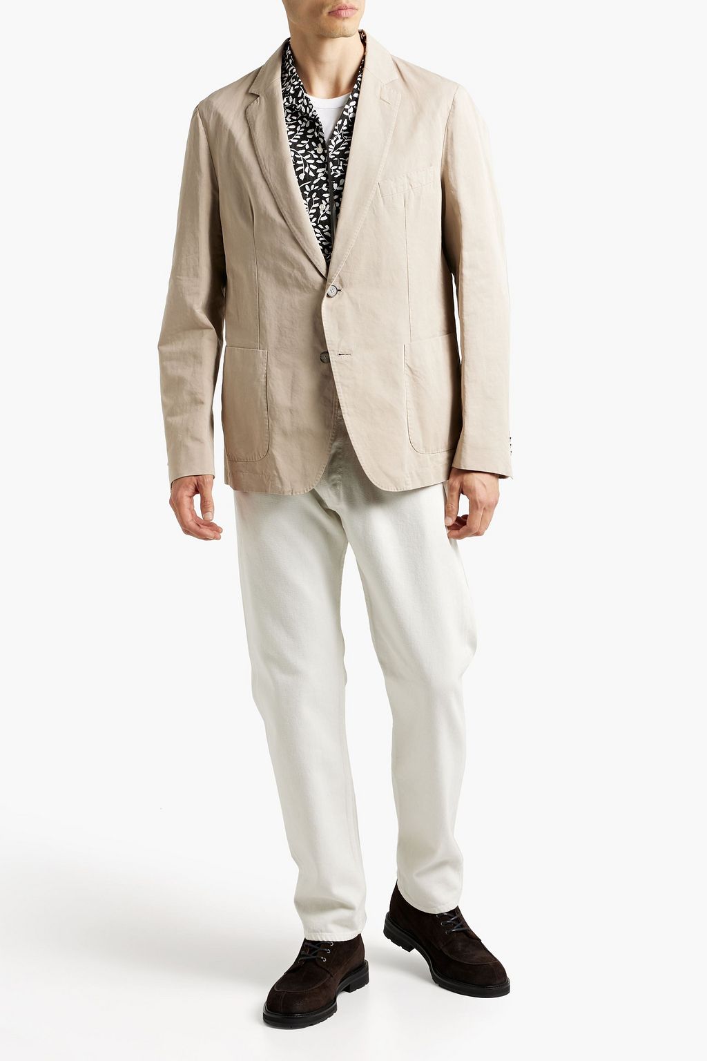 OFFICINE GÉNÉRALE 375 cotton and linen-blend blazer
