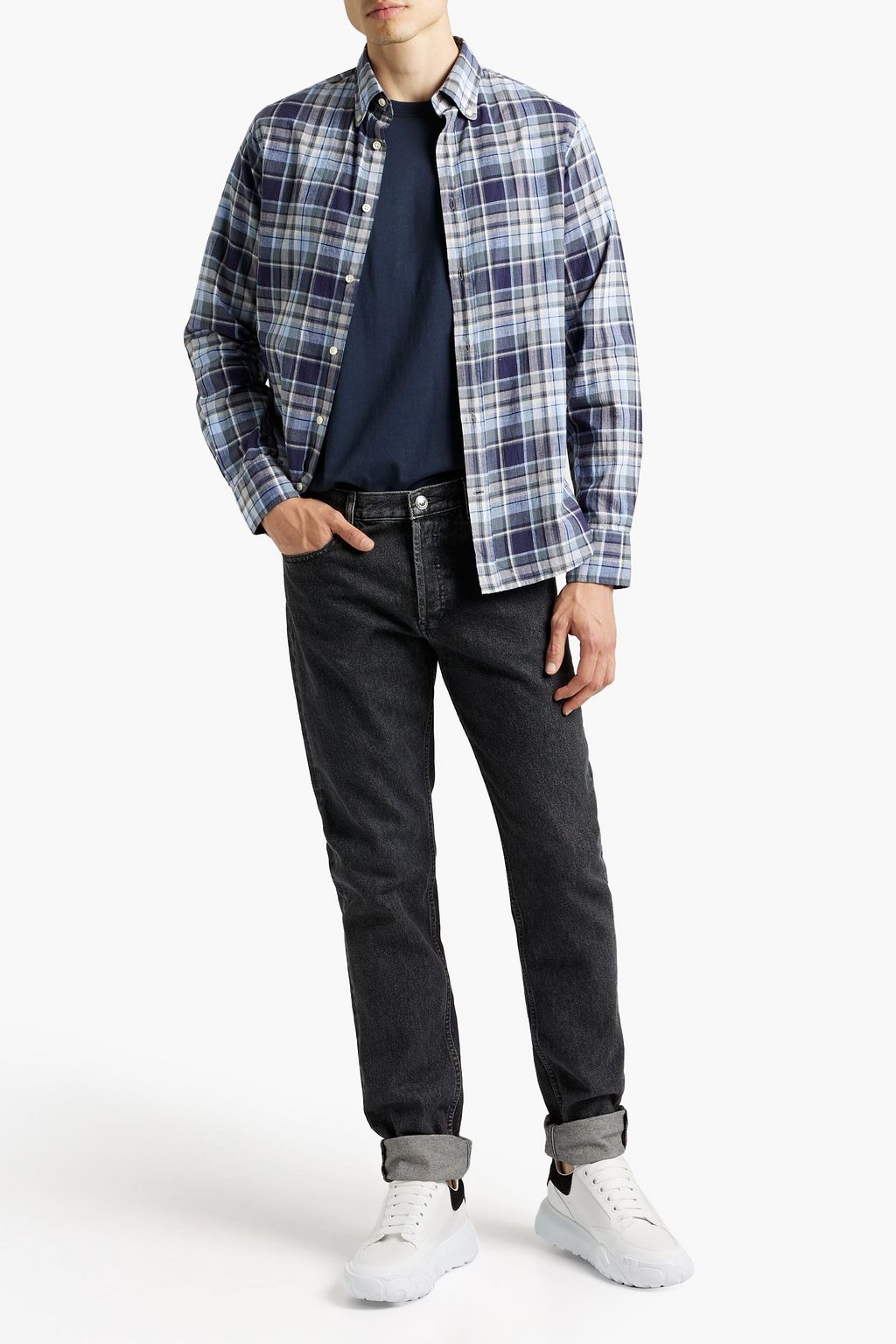 OFFICINE GÉNÉRALE Antime checked cotton-poplin shirt