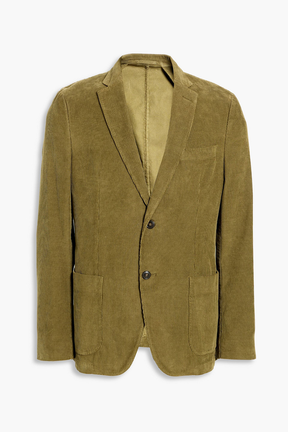 Officine Generale 375 Cotton-corduroy Blazer In Army Green