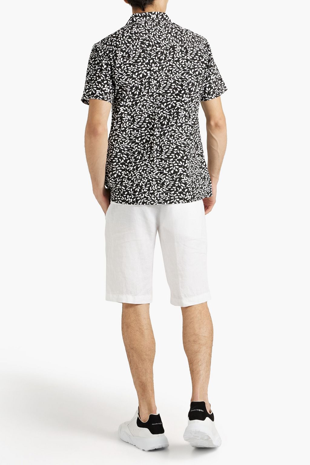 OFFICINE GÉNÉRALE Dario floral-print cotton-seersucker shirt