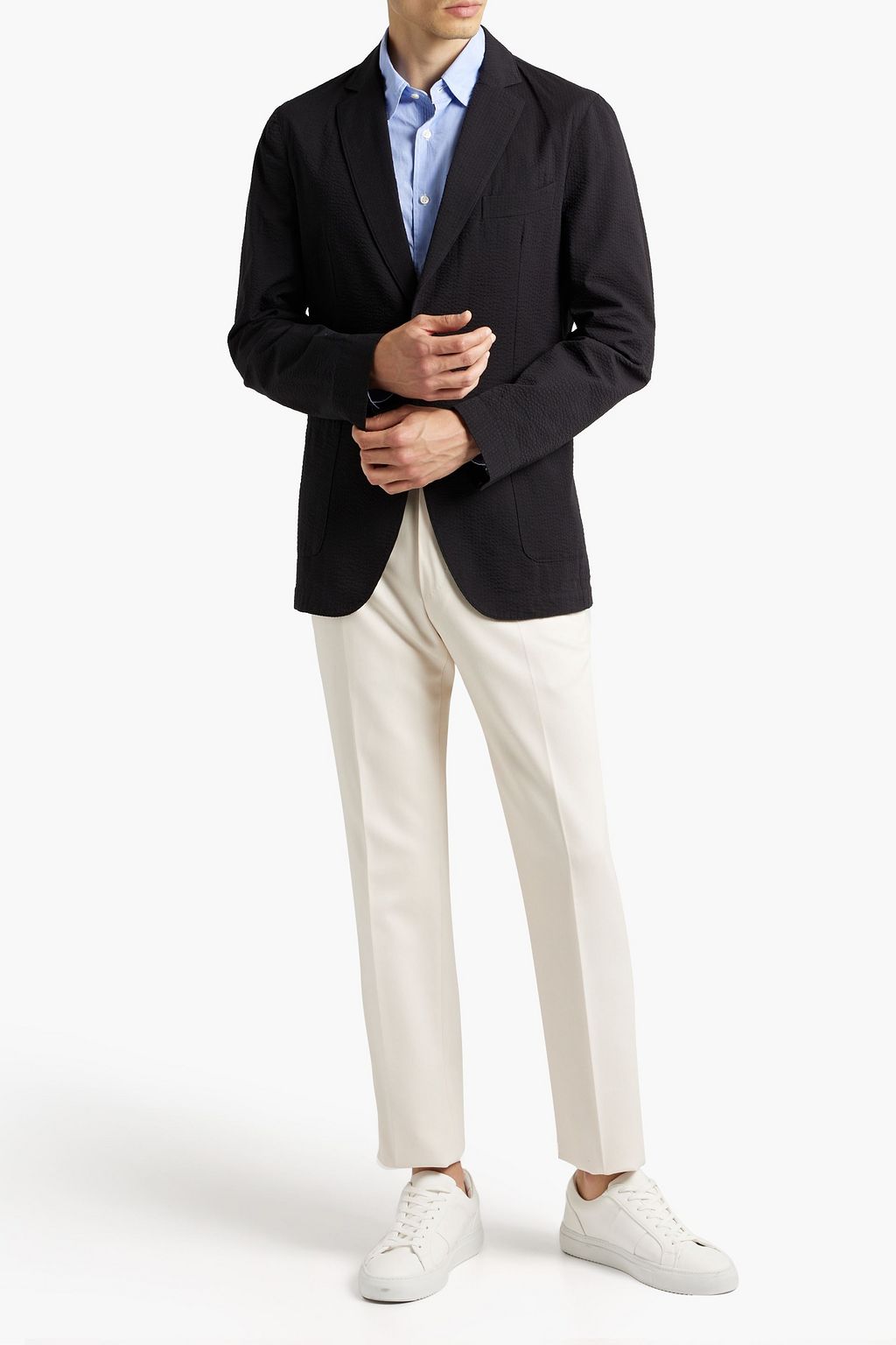 OFFICINE GÉNÉRALE Lightest cotton-seersucker blazer