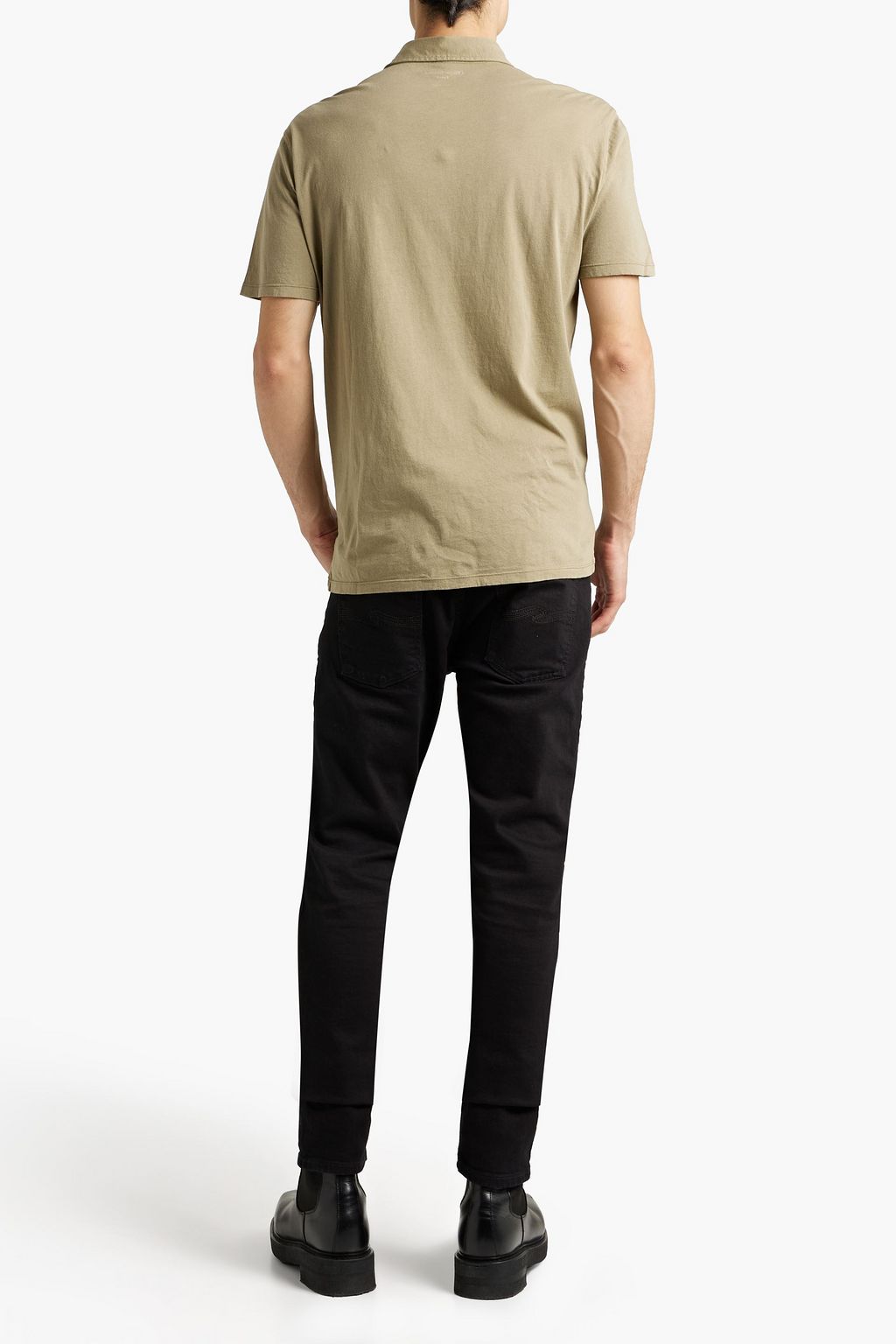 OFFICINE GÉNÉRALE Cotton-jersey polo shirt