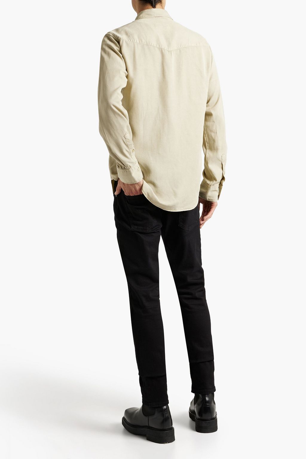 OFFICINE GÉNÉRALE Benoit faded Lyocell shirt